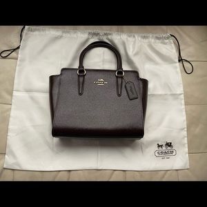 Coach “Leah” Crossbody Bag, Crossgrain Leather, Like New with Dust Bag!